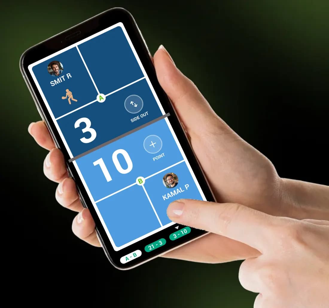 Scoring a point in the SkorX app